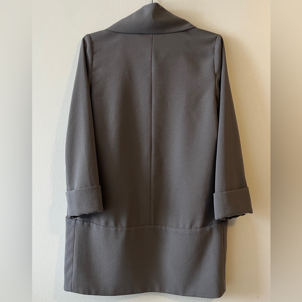 Aritzia Gray Draped Open-Front Blazer - Picture 7 of 11